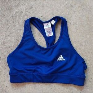 Adidas Royal Blue Racerback Sports Bra Medium GUC